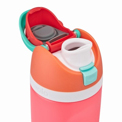 Owala 16oz FreeSip® Water Bottles Kids Pink | 7450-CUWBO